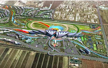 An artist's impression of the new horse racing track